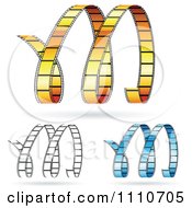 Movie Film Strips Forming An M
