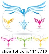 Poster, Art Print Of Colorful Eagles With Spread Wings