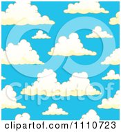 Poster, Art Print Of Seamless Puffy Cloud Pattern 2