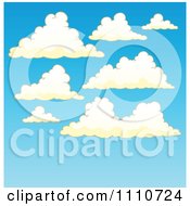 Poster, Art Print Of Puffy Cloud Sky Background