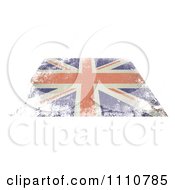 Poster, Art Print Of Flat Distressed Uk British Union Jack Flag