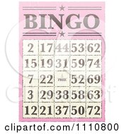 Clipart Grungy Pink Bingo Card Royalty Free Vector Illustration