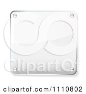 Clipart 3d Glass Name Plate Plaque Royalty Free Vector Illustration