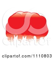 Clipart Shiny Red Blob Or Splatter Royalty Free Vector Illustration