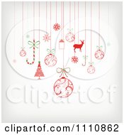 Poster, Art Print Of Suspended Christmas Ornaments