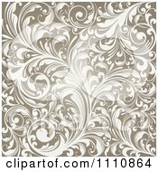 Clipart Glowing Brown Flourish Background Royalty Free Vector Illustration