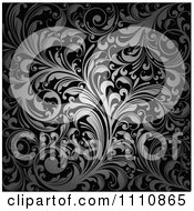Clipart Glowing Black Flourish Background Royalty Free Vector Illustration