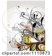 Poster, Art Print Of Floral Background With Vines