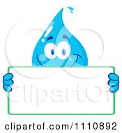 Poster, Art Print Of Water Drop Holding A Sign