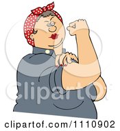 Chubby Rosie The Riveter Flexing Her Strong Muscles