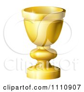 3d Golden Goblet Or Grail