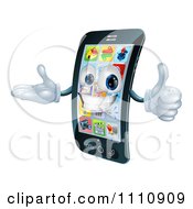 3d Cell Phone Mascot Holding A Thumb Up
