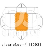Clipart White And Orange Cake Box Cutout Royalty Free Vector Illustration