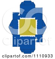 Clipart Blue Cake Box Cutout Royalty Free Vector Illustration