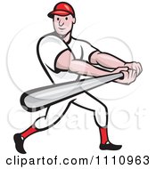 Poster, Art Print Of Happy Baseball Player Batting