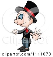 Clipart Gentleman Halting And Facing Left Royalty Free Vector Illustration