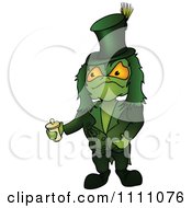 Poster, Art Print Of Green Water Sprite Holding A Container