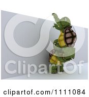 Clipart 3d Tortoise Helping Another Over A Brick Wall Royalty Free CGI Illustration by KJ Pargeter
