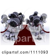 Clipart 3d Paparazzi Robots Snapping Photos Along The Red Carpet Royalty Free CGI Illustration by KJ Pargeter