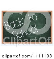 Poster, Art Print Of 3d Chalk Board With Back To School Text