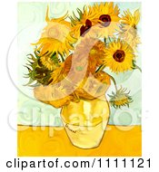 Poster, Art Print Of Revision Of Goghs Sunflowers