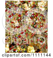 Clipart Collage Pattern Of Graffiti Flowers Royalty Free Illustration