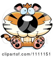 Poster, Art Print Of Cute Sitting Tiger Cub