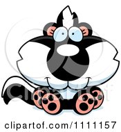 Clipart Cute Sitting Baby Skunk Royalty Free Vector Illustration