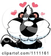Clipart Cute Amorous Baby Skunk Royalty Free Vector Illustration