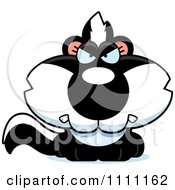 Clipart Cute Angry Baby Skunk Royalty Free Vector Illustration