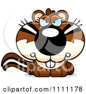 Clipart Cute Angry Chipmunk Royalty Free Vector Illustration