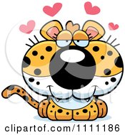 Clipart Cute Amorous Leopard Cub Royalty Free Vector Illustration