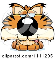 Clipart Cute Drunk Bobcat Cub Royalty Free Vector Illustration