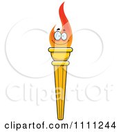 Clipart Happy Olympic Torch Royalty Free Vector Illustration