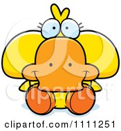Clipart Cute Sitting Duck Royalty Free Vector Illustration