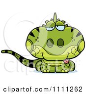 Poster, Art Print Of Cute Drunk Iguana Lizard