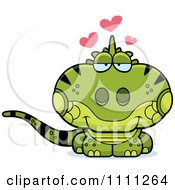 Cute Amorous Iguana Lizard