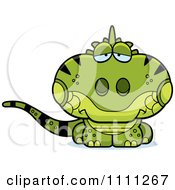 Poster, Art Print Of Cute Depressed Iguana Lizard