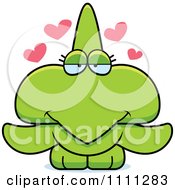 Clipart Cute Amorous Pterodactyl Dinosaur Royalty Free Vector Illustration by Cory Thoman