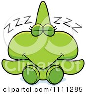 Cute Sleeping Pterodactyl Dinosaur