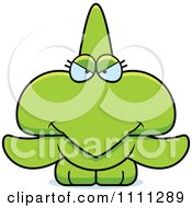 Clipart Cute Sly Pterodactyl Dinosaur Royalty Free Vector Illustration by Cory Thoman