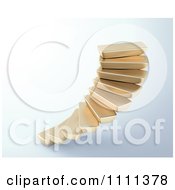 3d Gold Bars Forming A Spiral Staircase