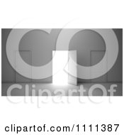 Clipart 3d Open And Closed Doors In A Wall Royalty Free CGI Illustration by Mopic