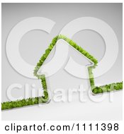 Clipart 3d Leaves Around A Home Royalty Free CGI Illustration
