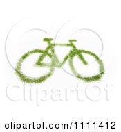 Clipart 3d Bike Made Of Grass Royalty Free CGI Illustration