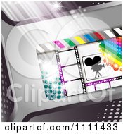 Clipart Movie Film Strip Cinema Background 3 Royalty Free Vector Illustration