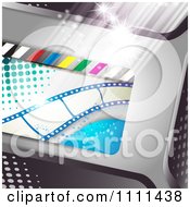 Clipart Movie Film Strip Cinema Background 4 Royalty Free Vector Illustration