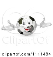 Clipart Happy Soccer Ball Mascot Royalty Free Vector Illustration