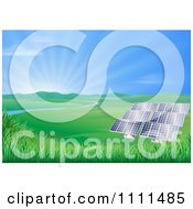 Poster, Art Print Of Valley With Solar Panels Creating Sustainable Energy