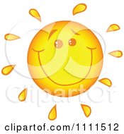 Clipart Happy Sun Smiling Royalty Free Vector Illustration
